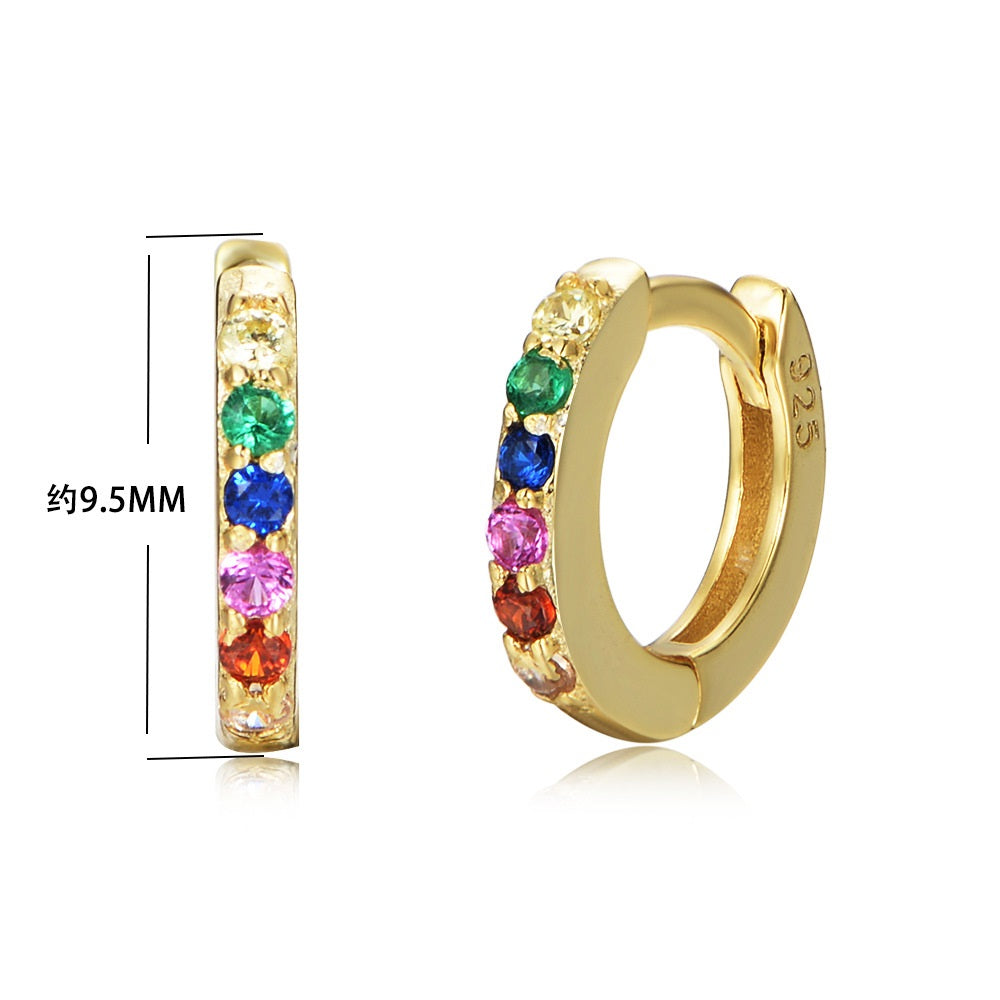 Gold Rainbow hoops